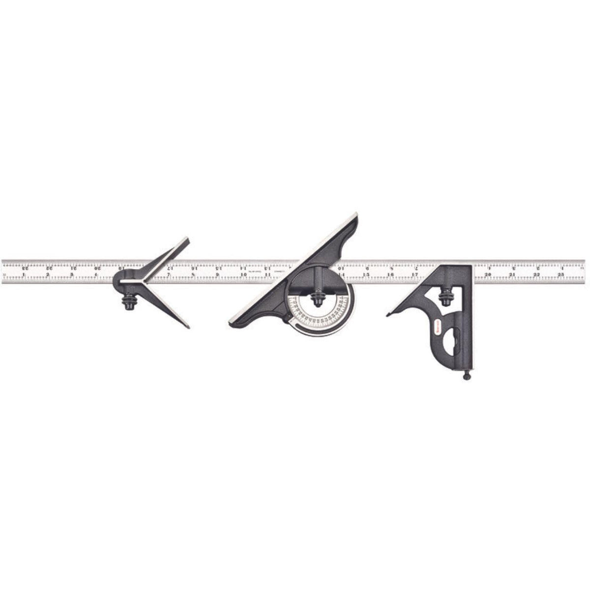Starrett Combination Set with Square, Center and Protractor Head and Blade