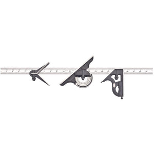 Starrett Combination Set with Square, Center and Protractor Head and Blade