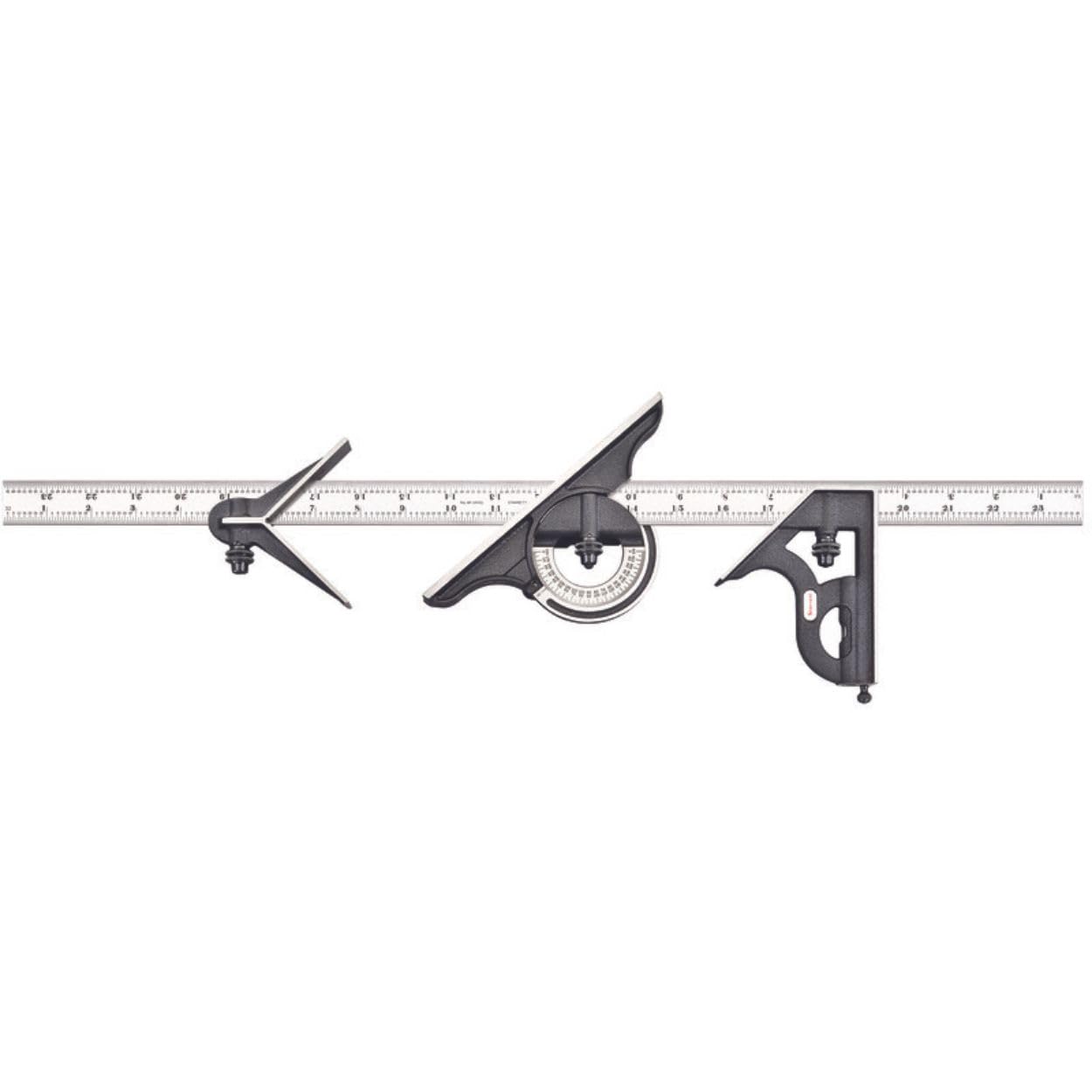 Starrett Combination Set with Square, Center and Protractor Head and Blade