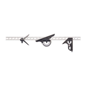 Starrett Combination Set with Square, Center and Protractor Head and Blade