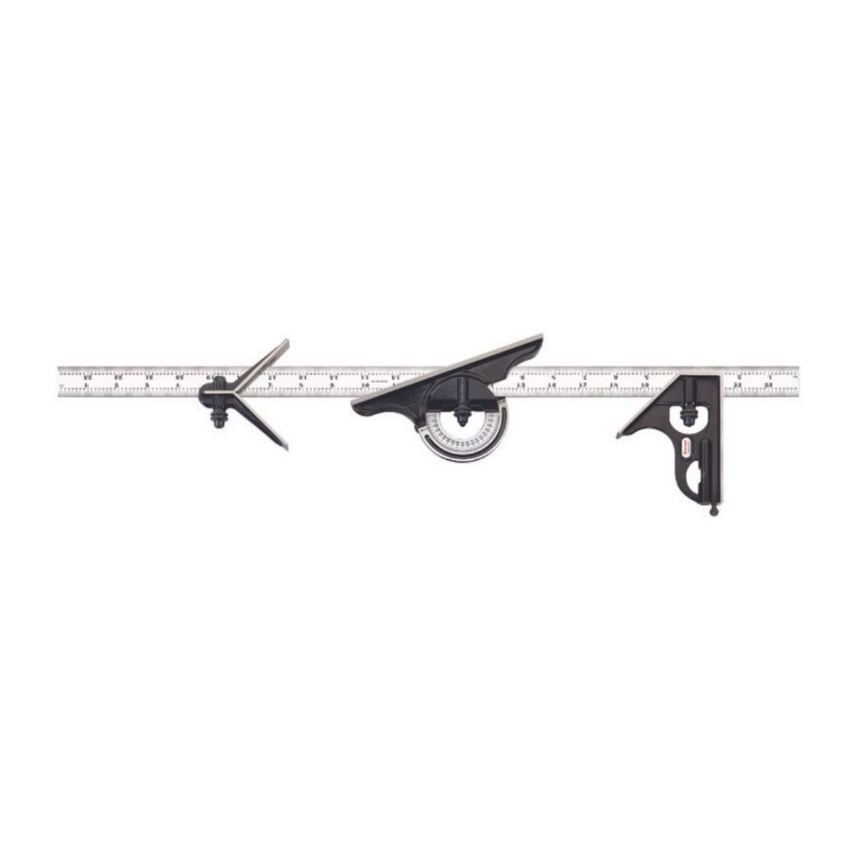 Starrett Combination Set with Square, Center and Protractor Head and Blade