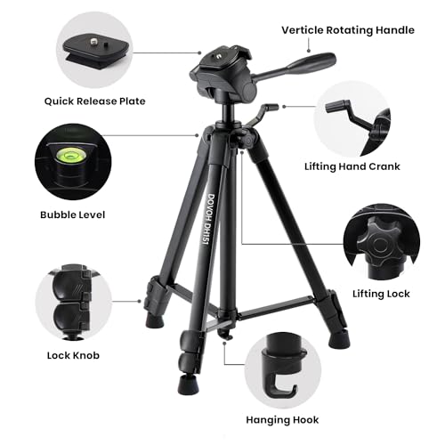DOVOH 4 Plane Laser Level 360 with Receiver, Grade Rod, Tripod, Class II
