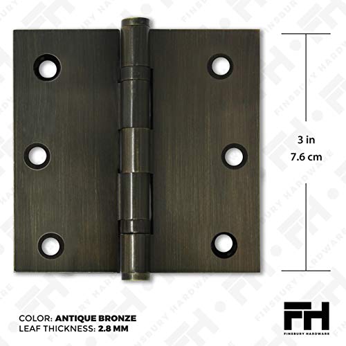 3" x 3" Solid Brass Ball Bearing Door Hinges