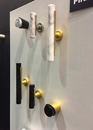 1" Brushed Gold T-Bar Cabinet Knobs, 7-Pack