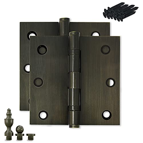 3" x 3" Solid Brass Ball Bearing Door Hinges