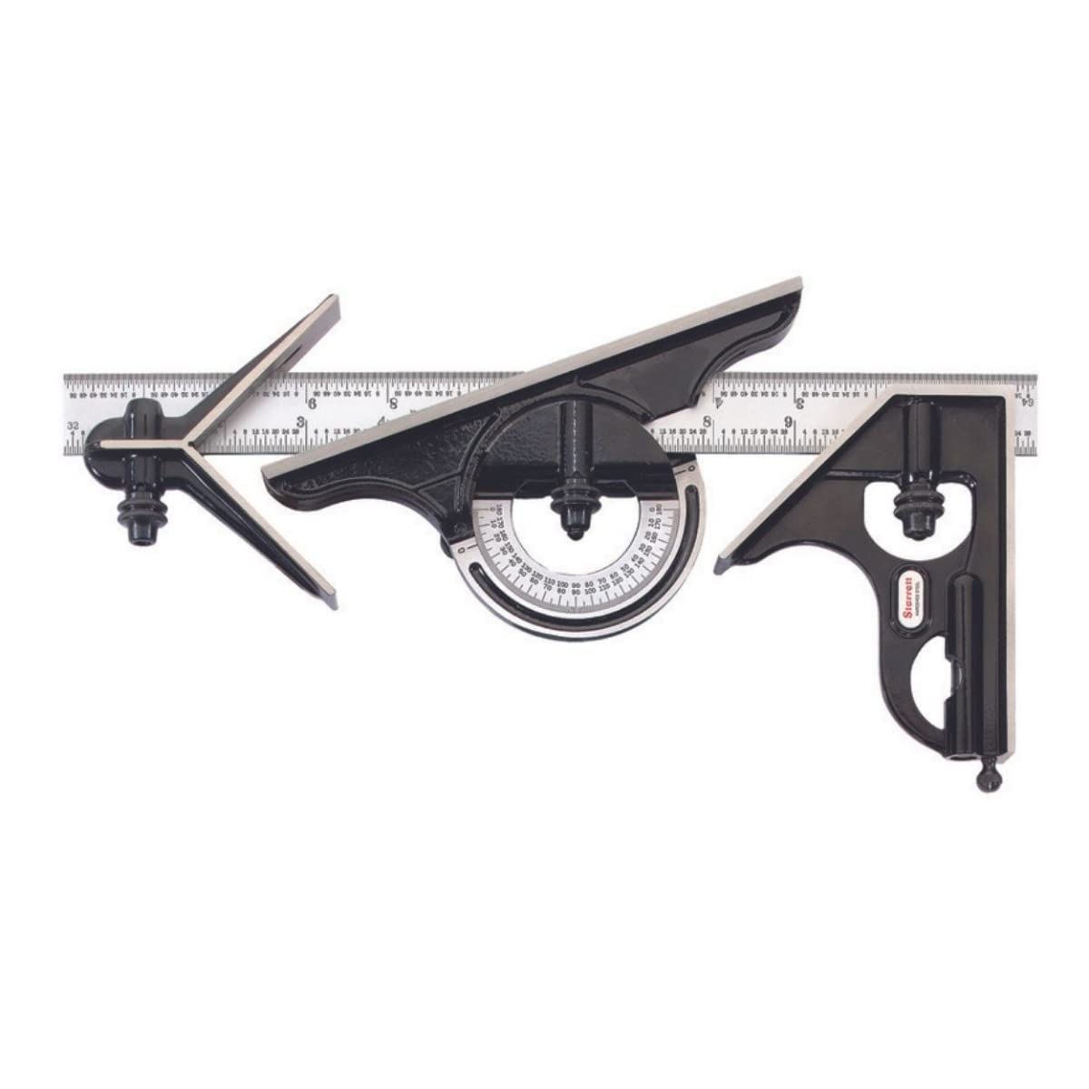 Starrett Combination Set with Square, Center and Protractor Head and Blade