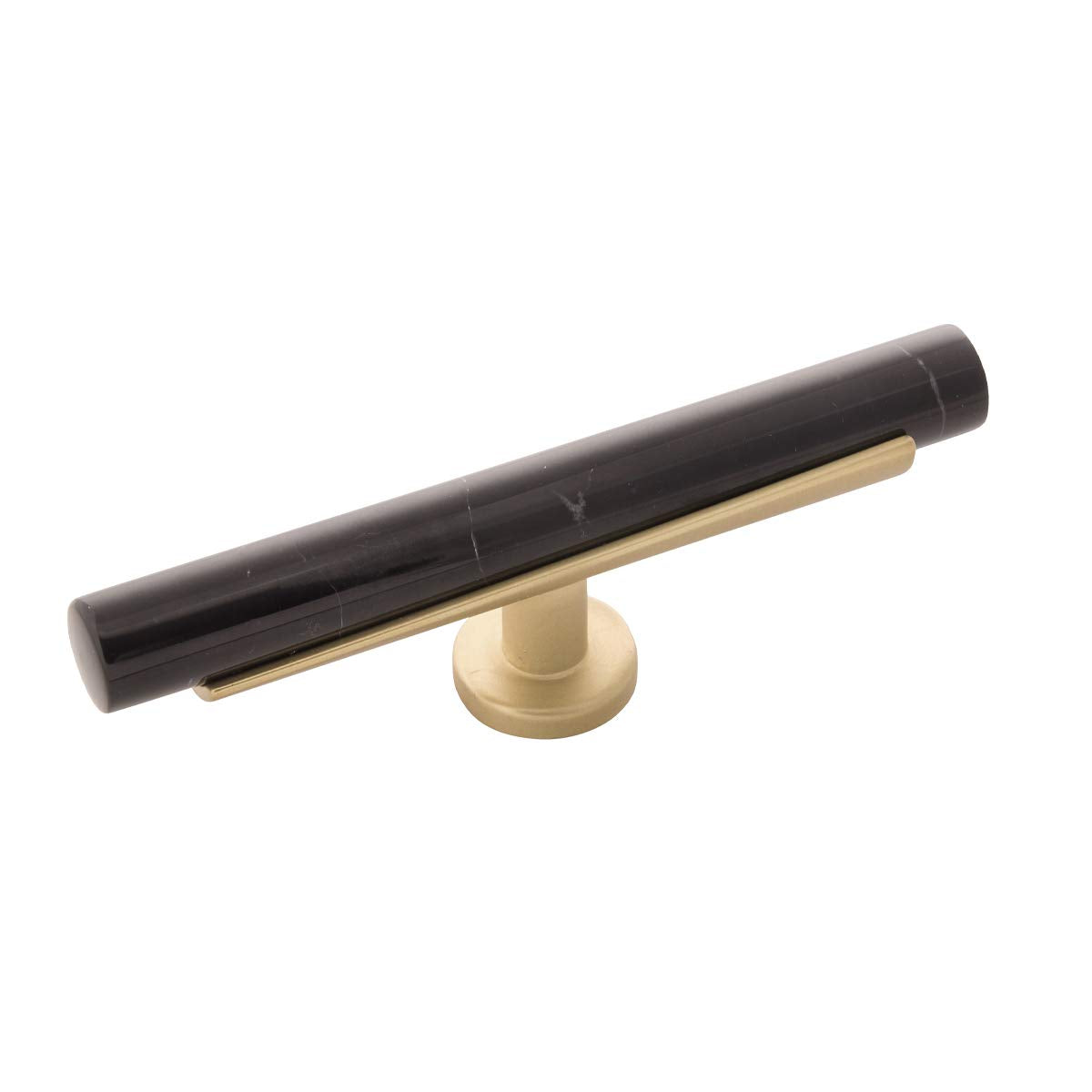 1" Brushed Gold T-Bar Cabinet Knobs, 7-Pack