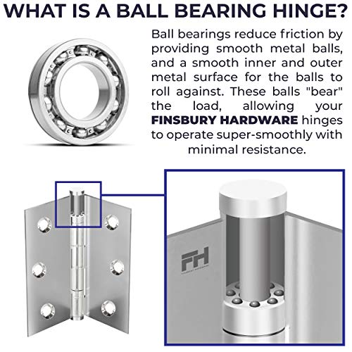 3" x 3" Solid Brass Ball Bearing Door Hinges