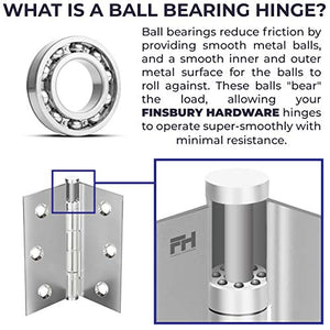 3" x 3" Solid Brass Ball Bearing Door Hinges