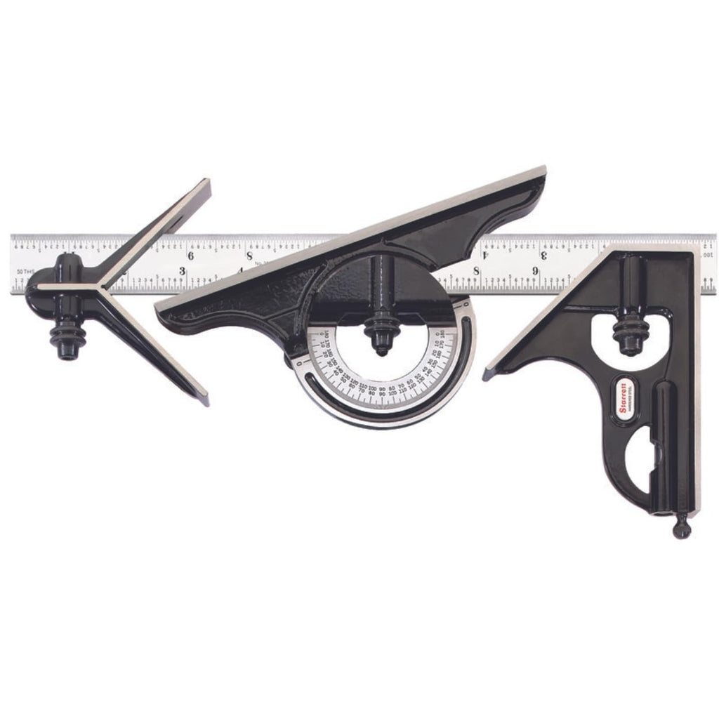 Starrett Combination Set with Square, Center and Protractor Head and Blade