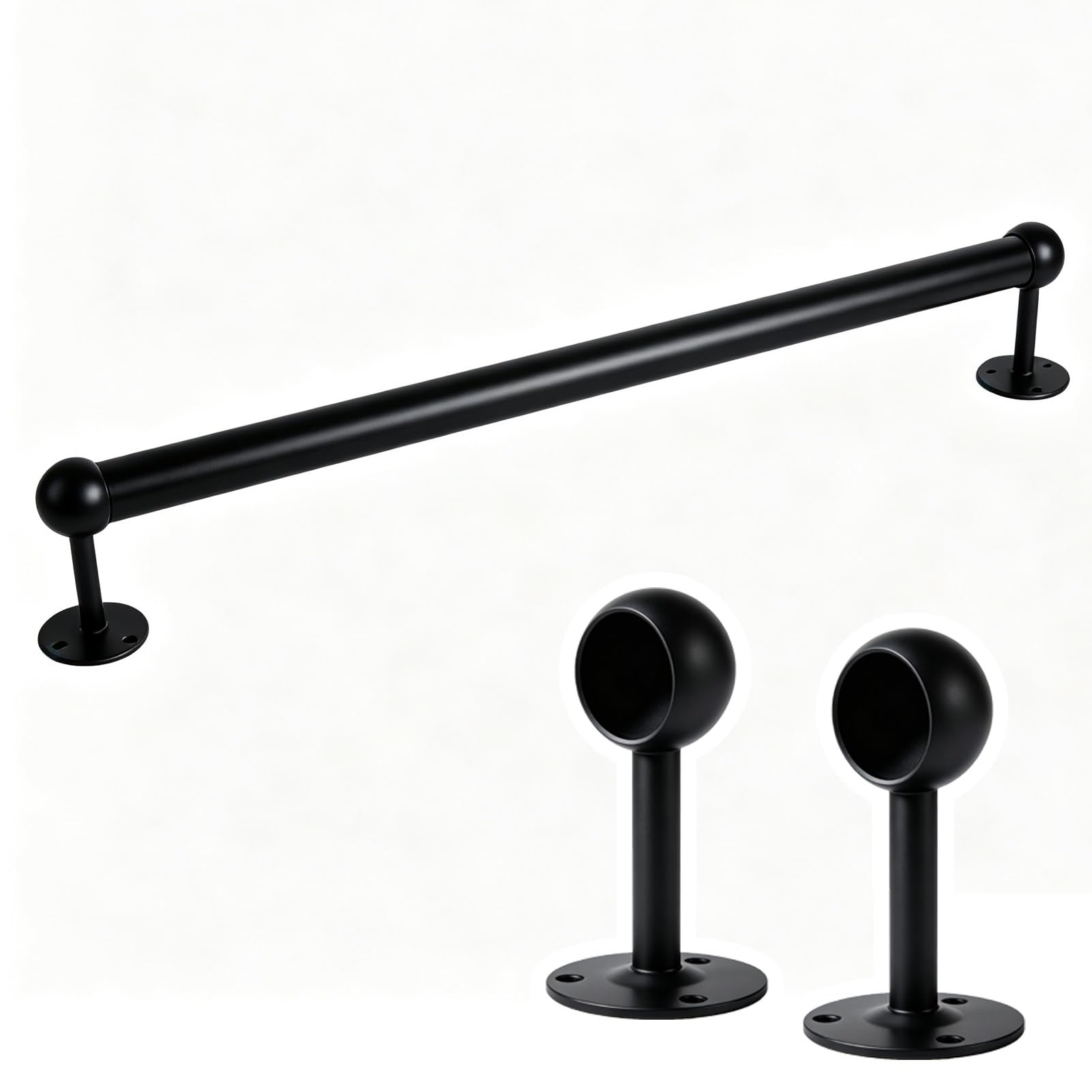 Closet Hanging Rod & Wall/Ceiling Bracket