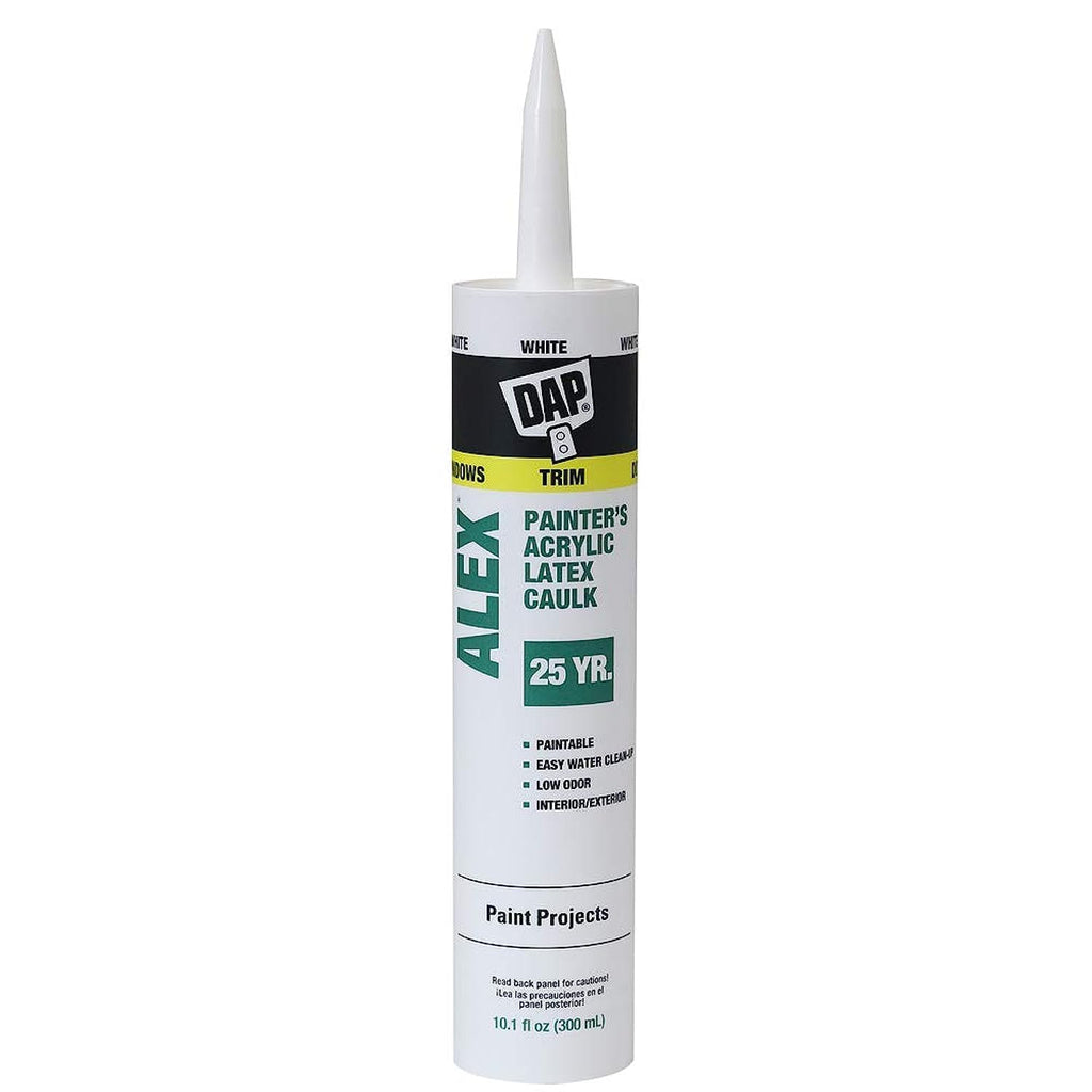 10.1 oz White Acrylic Latex Caulk, 12-Pack