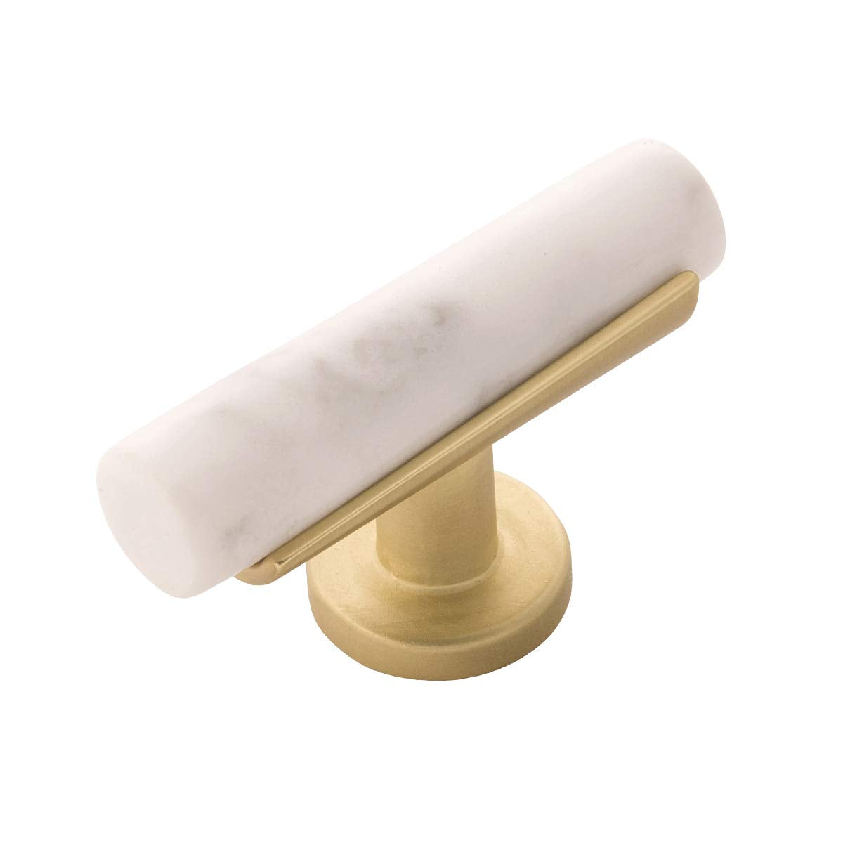 1" Brushed Gold T-Bar Cabinet Knobs, 7-Pack