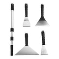 4-Piece Stainless Steel Skimming Blade Set with Telescopic Handle