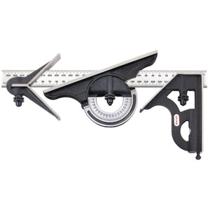 Starrett Combination Set with Square, Center and Protractor Head and Blade