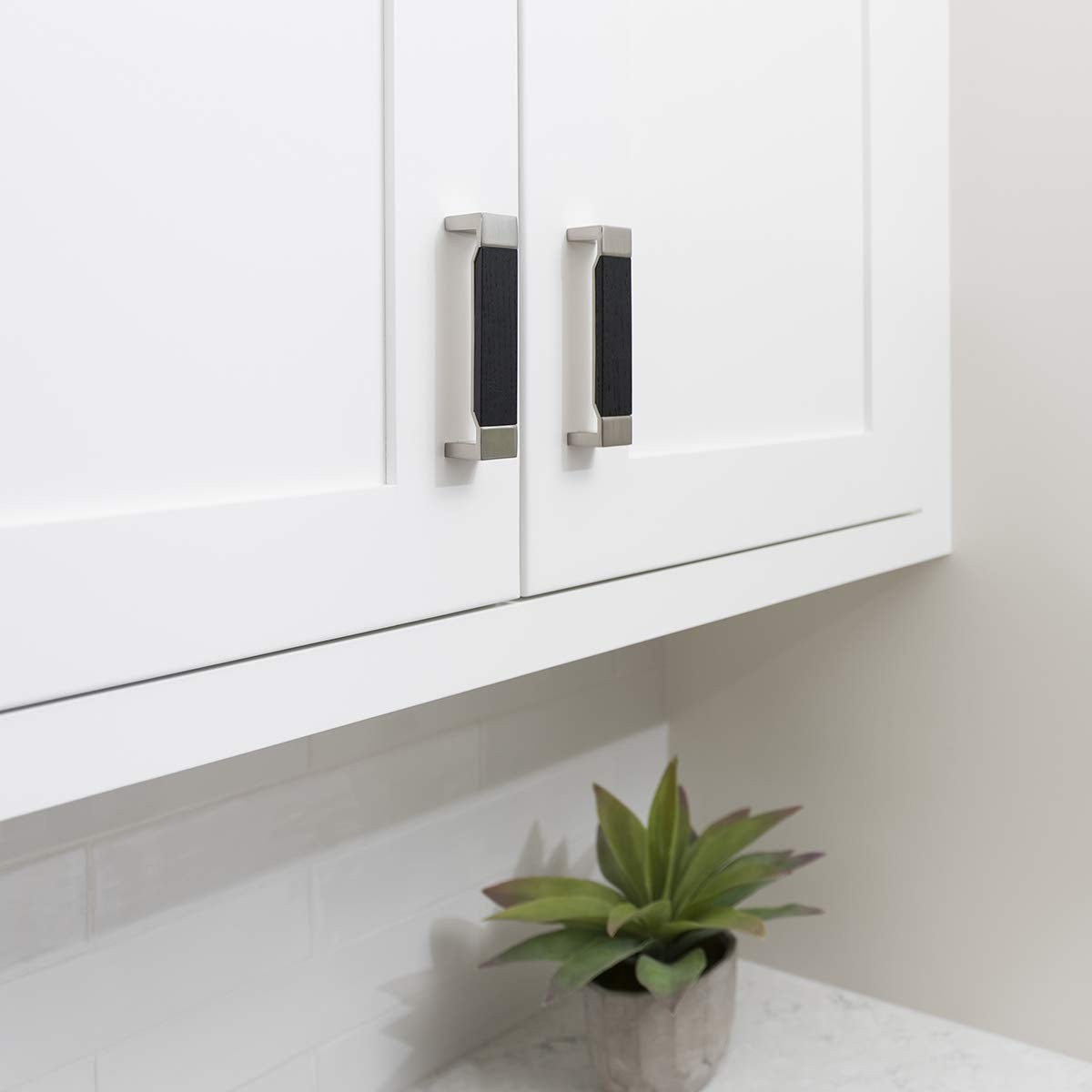 8.8" Brushed Gold & Walnut Cabinet Pulls, 7-Pack