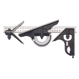 Starrett Combination Set with Square, Center and Protractor Head and Blade