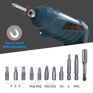 Rechargeable Cordless Screwdriver Kit with Straight & Pistol Grip