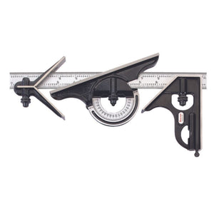 Starrett Combination Set with Square, Center and Protractor Head and Blade