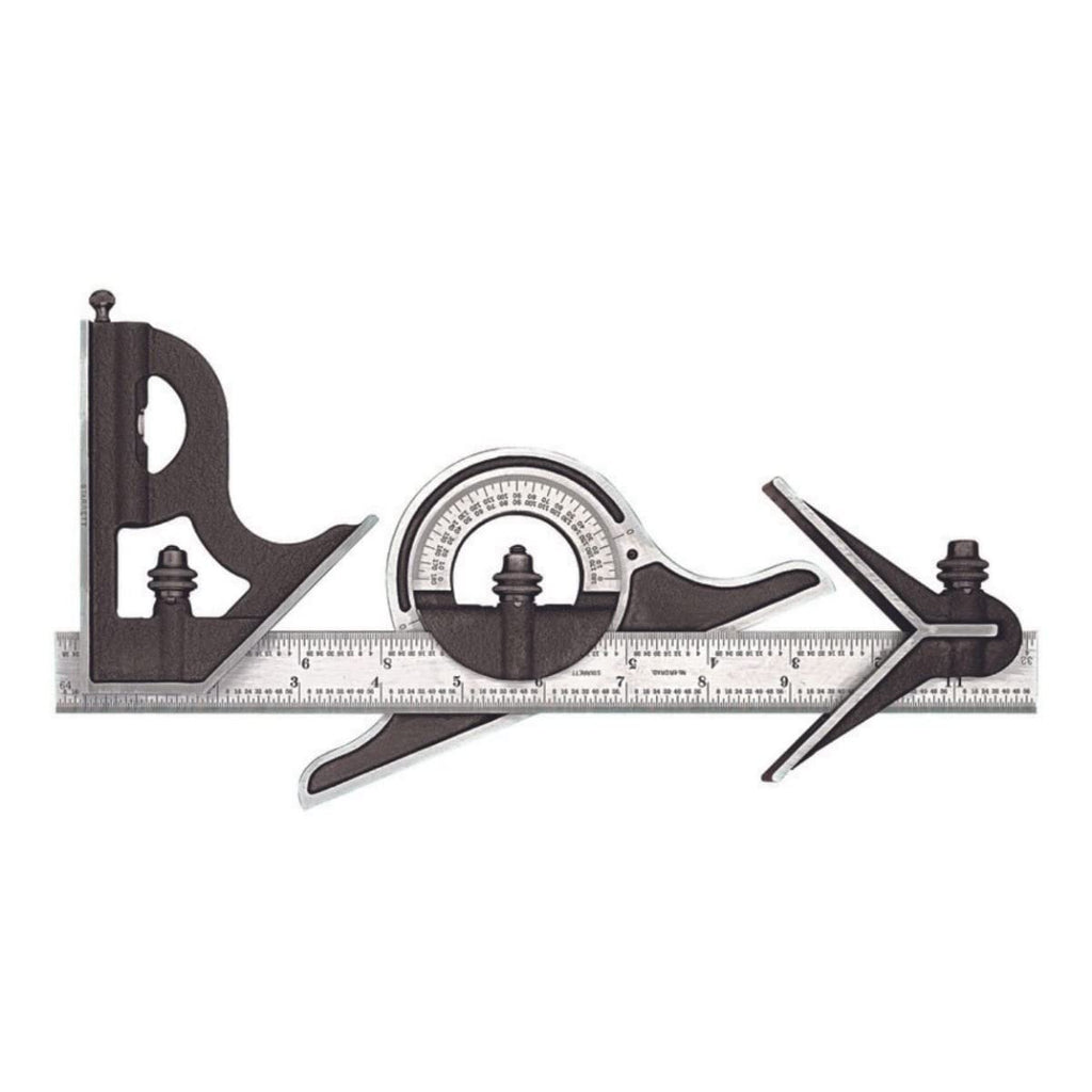 Starrett Combination Set with Square, Center and Protractor Head and Blade