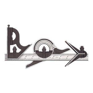 Starrett Combination Set with Square, Center and Protractor Head and Blade