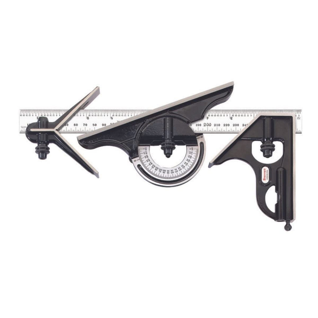 Starrett Combination Set with Square, Center and Protractor Head and Blade