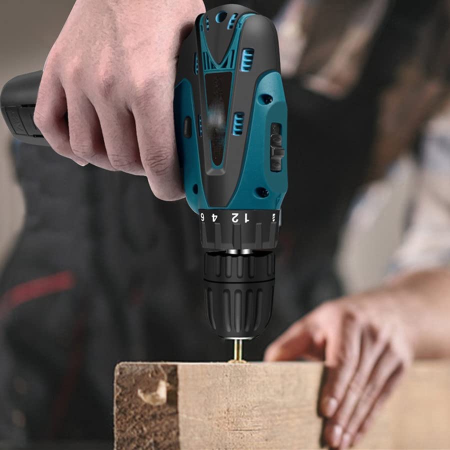 Electric Screwdriver Drill with 1.5Ah Lithium Battery & LED Light