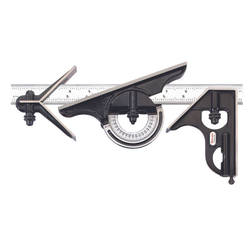 Starrett Combination Set with Square, Center and Protractor Head and Blade