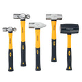 STEELHEAD 5PC Fiberglass Handle Hammer & Mallet Set, Metalworking