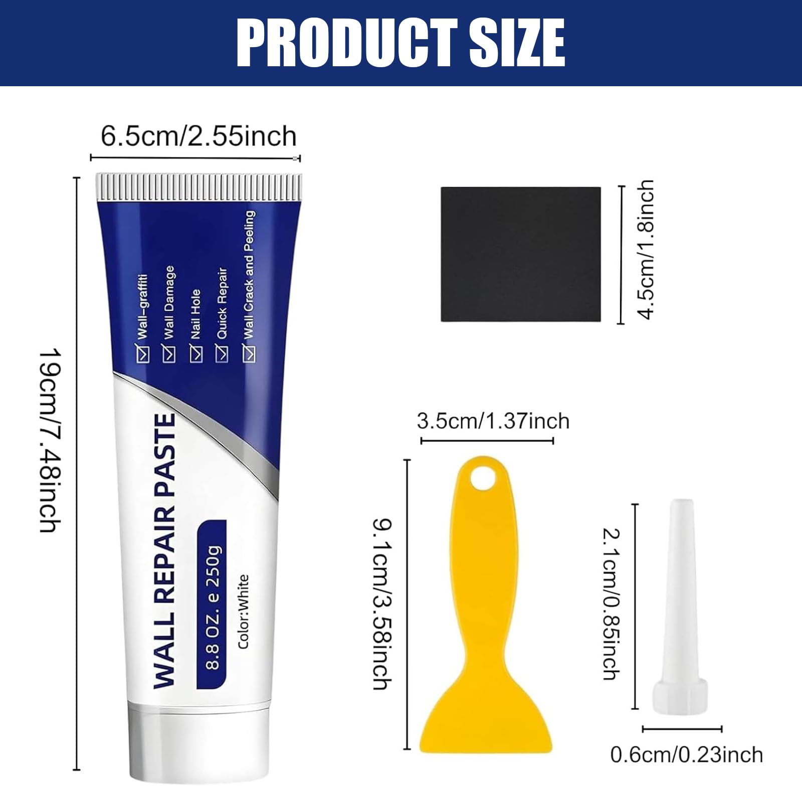 2-Piece Quick-Drying Drywall Repair Paste Kit