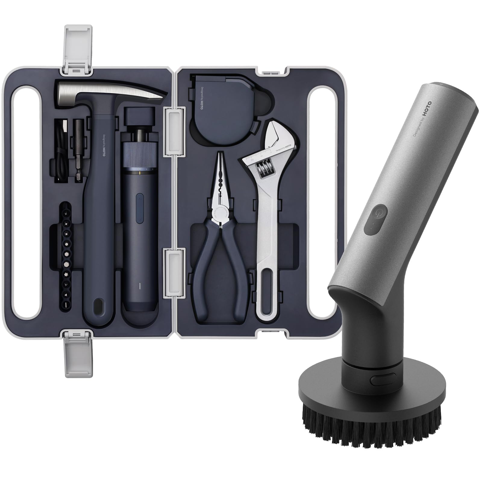 Electric Screwdriver Tool Set with Waterproof Spin Scrubber