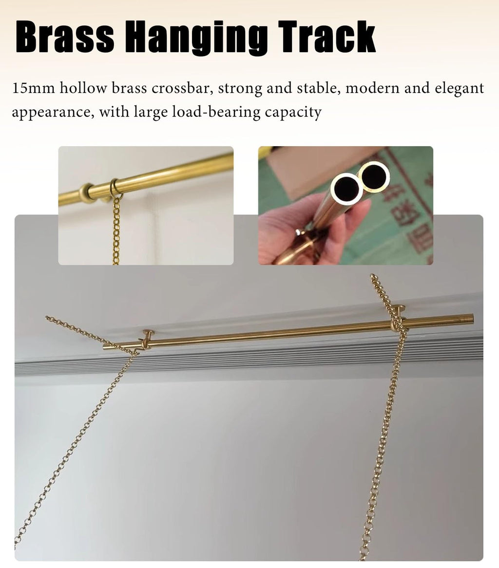 Heavy-Duty Adjustable Brass Picture Hanging Hook Kit