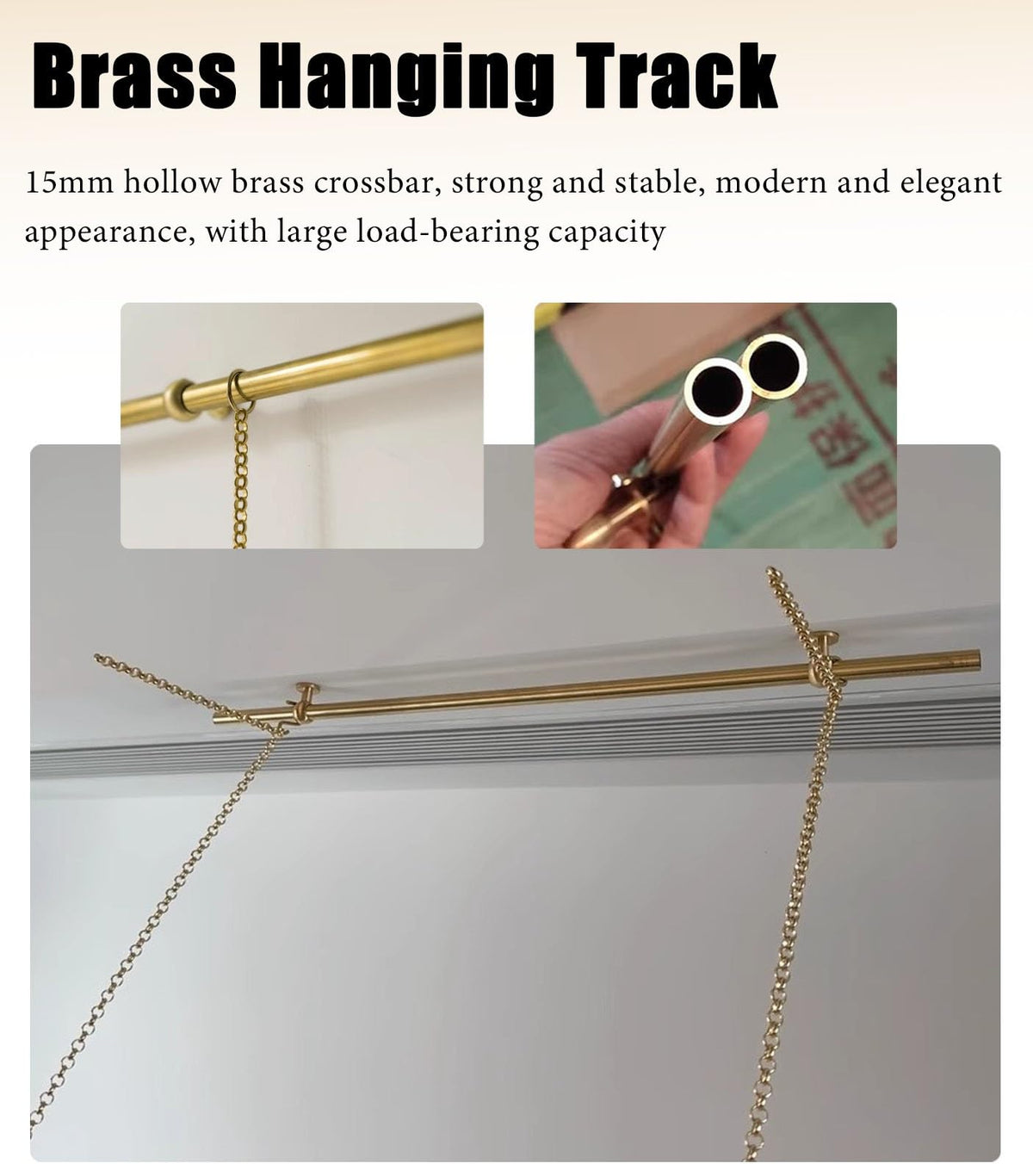 Heavy-Duty Adjustable Brass Picture Hanging Hook Kit