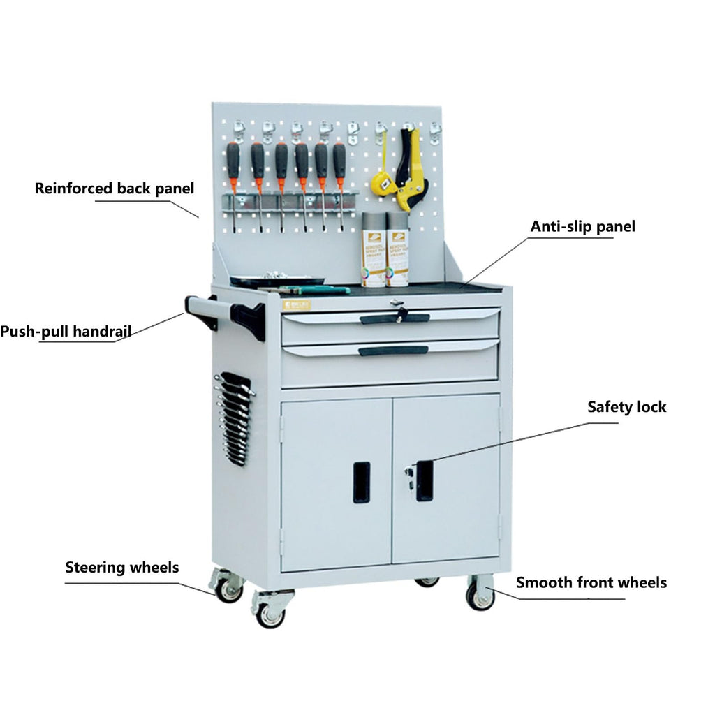 Portable Rolling Steel Tool Chest with Drawer