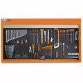 67" Lockable Wall-Mount Tool Organizer with 3 Perforated Panels