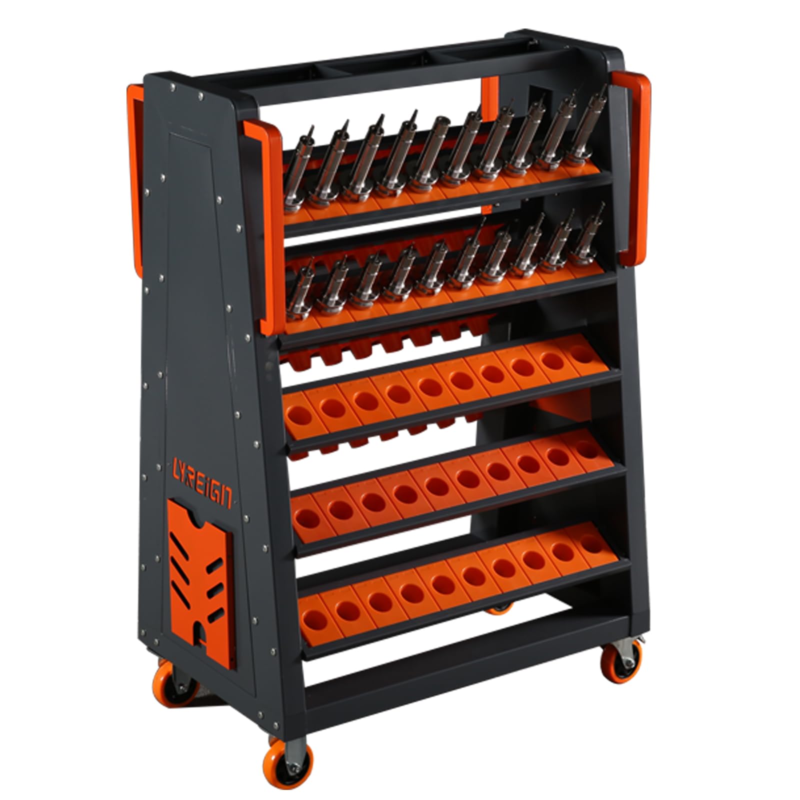 Large-Capacity CNC Tool Holder Storage Cart