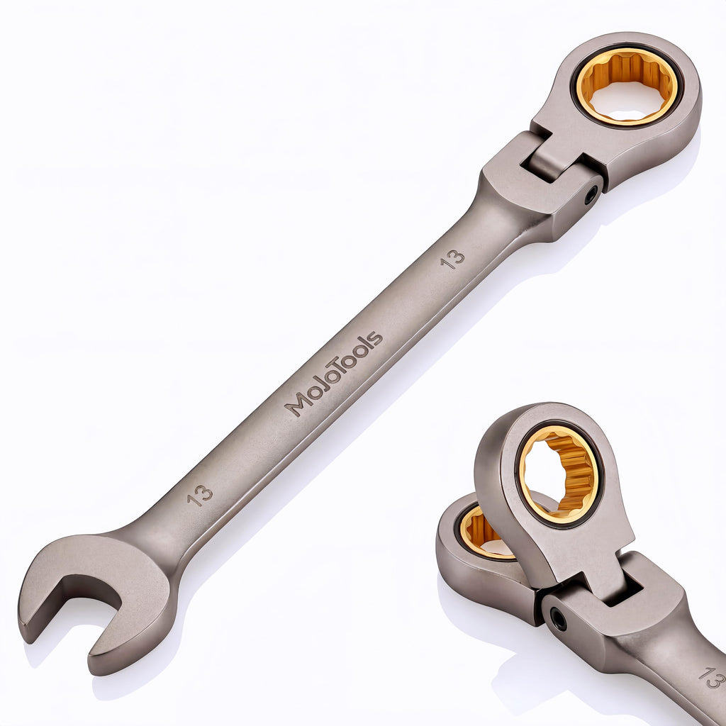 MoJoTools 3/4 inch Flex-Head Ratcheting Combination Wrench Set