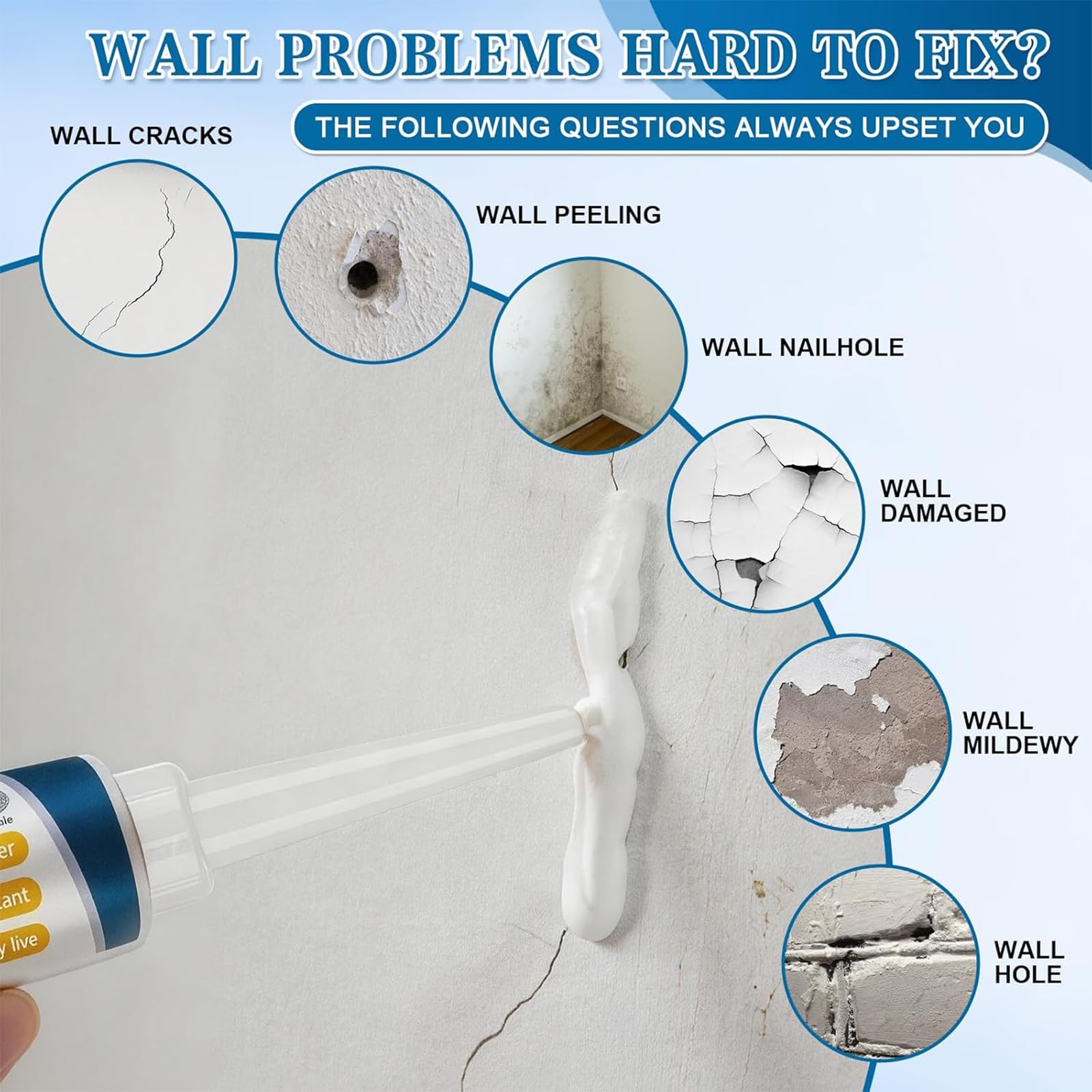 2-Piece Quick-Drying Drywall Repair Paste Kit