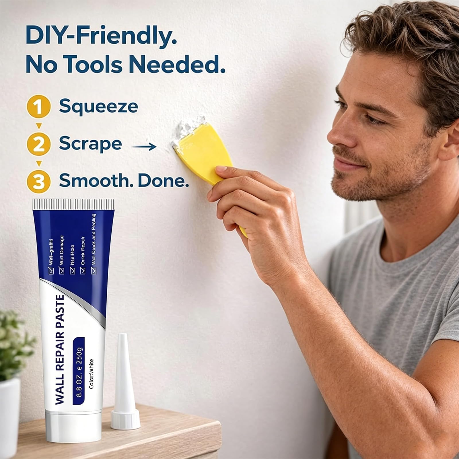 2-Piece Quick-Drying Drywall Repair Paste Kit