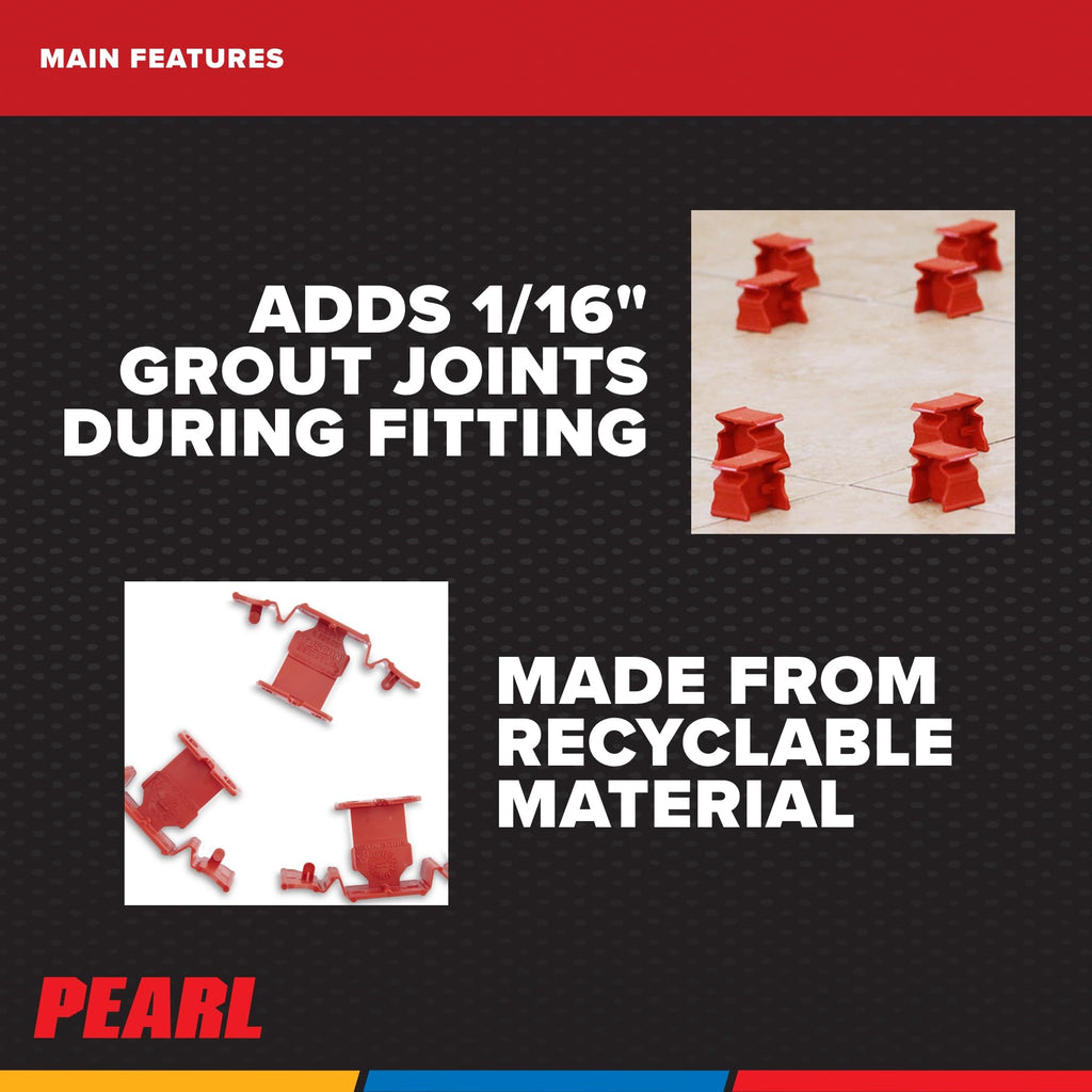 PEARL ABRASIVE CO. Tuscan Seamclip Truspace Orange 1/16", Box of 500