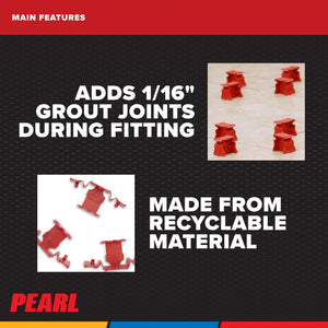PEARL ABRASIVE CO. Tuscan Seamclip Truspace Orange 1/16", Box of 500