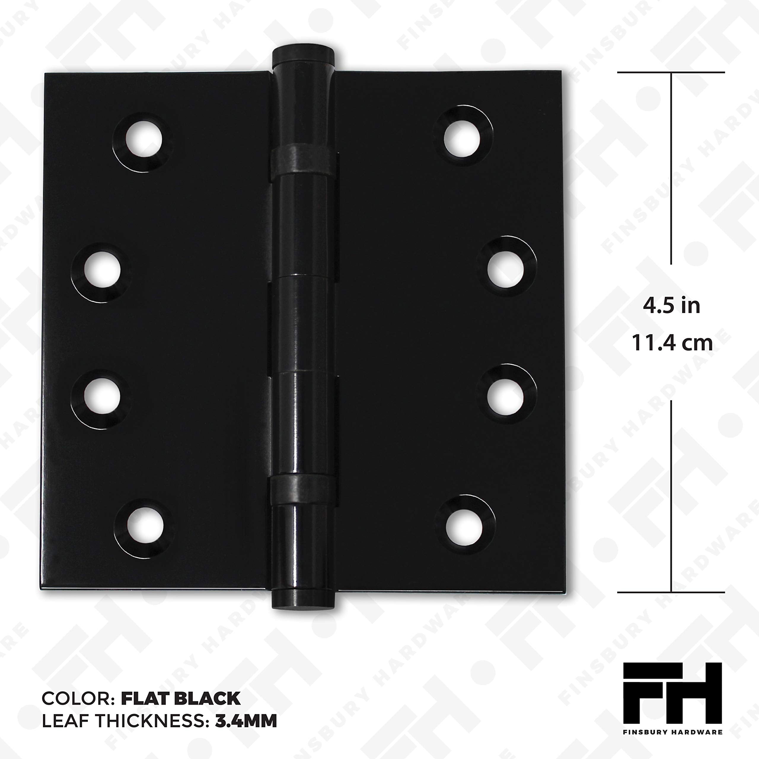 4.5" x 4.5" Heavy-Duty Ball Bearing Door Hinges, 24-Piece Set