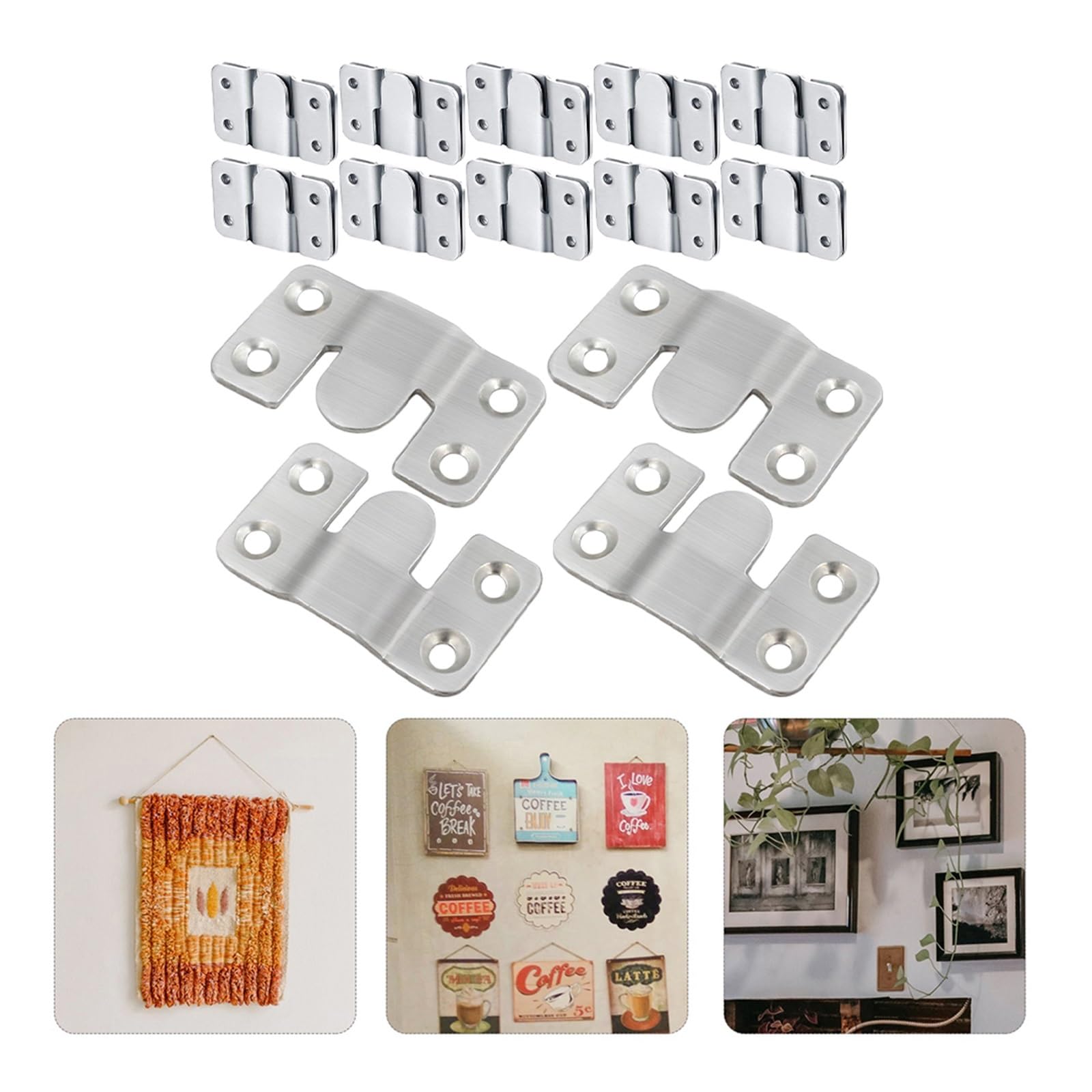 15-Pair Flush Mount Interlocking Picture & Mirror Hanger Brackets