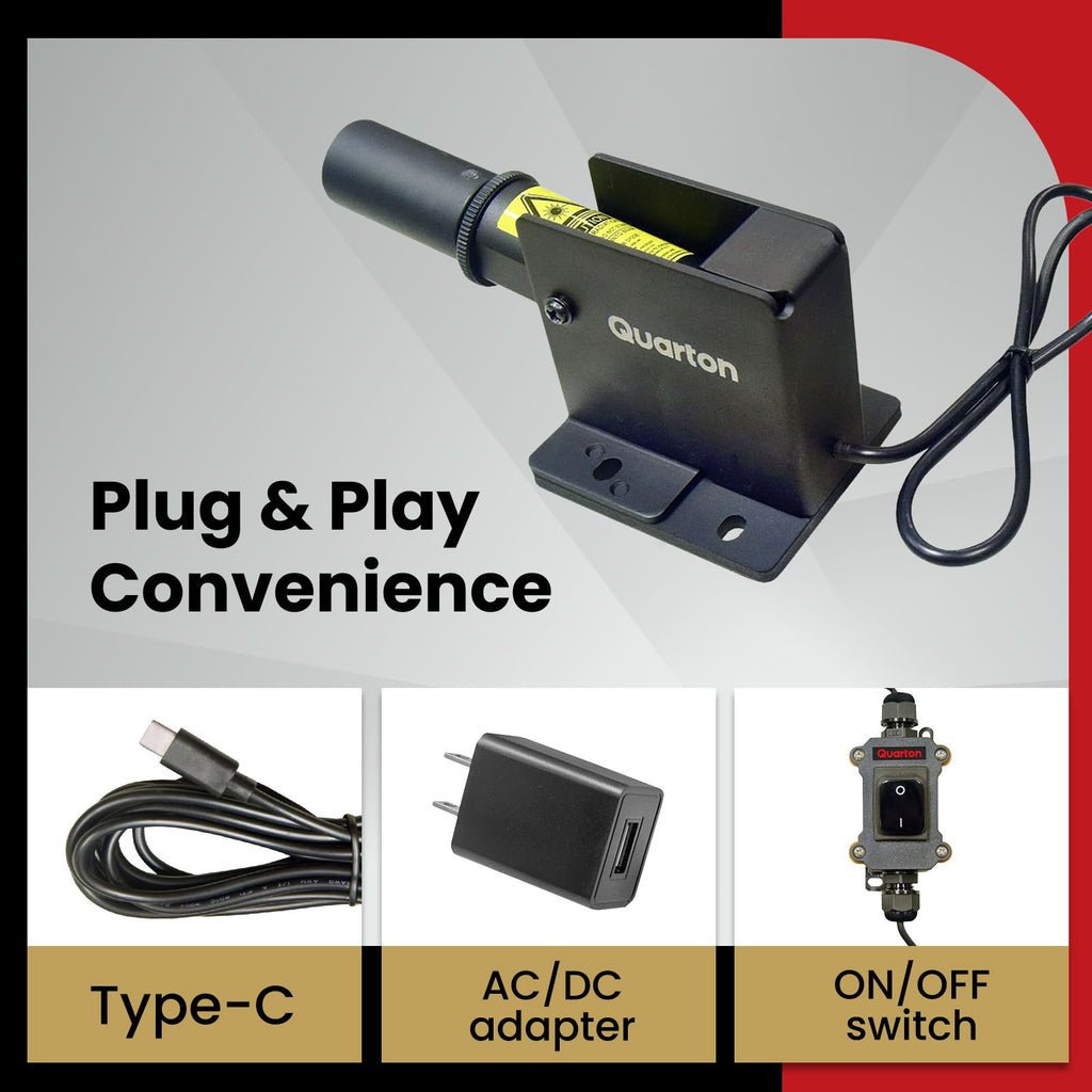 Waterproof Laser Alignment Tool with Built-In Wall Mount