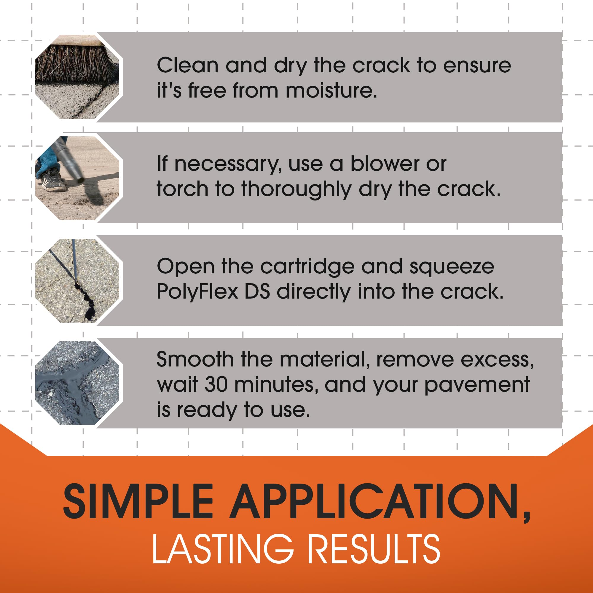 21 oz Concrete & Asphalt Crack Repair Kit with Applicator Gun