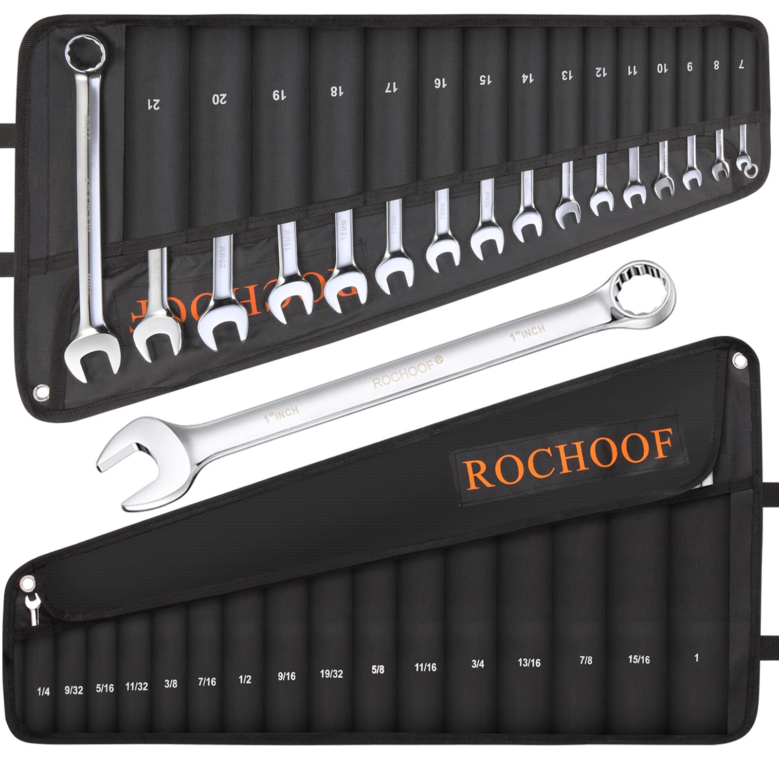 32-Piece SAE & Metric Combination Wrench Set
