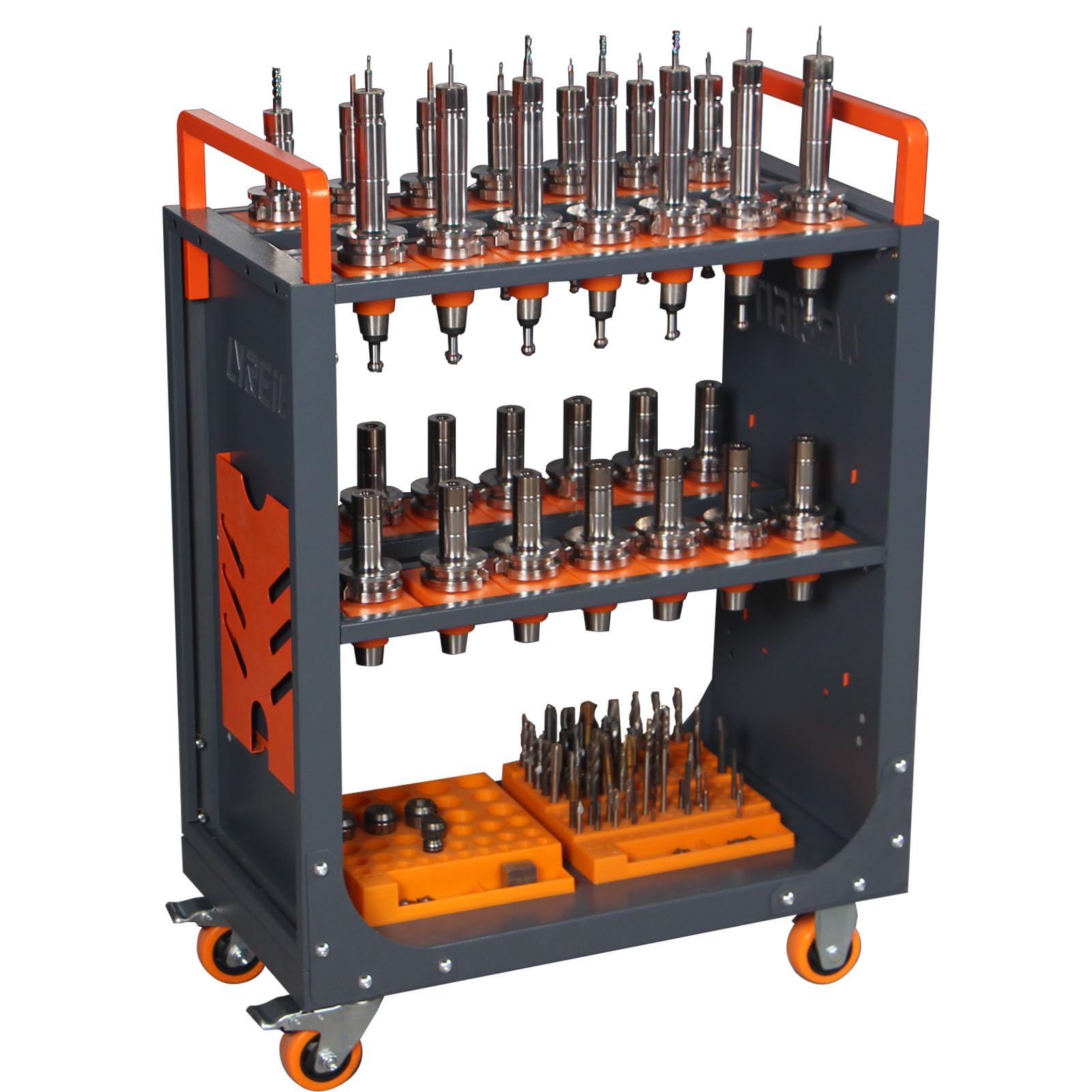 Large-Capacity CNC Tool Holder Storage Cart