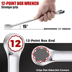 32-Piece SAE & Metric Combination Wrench Set