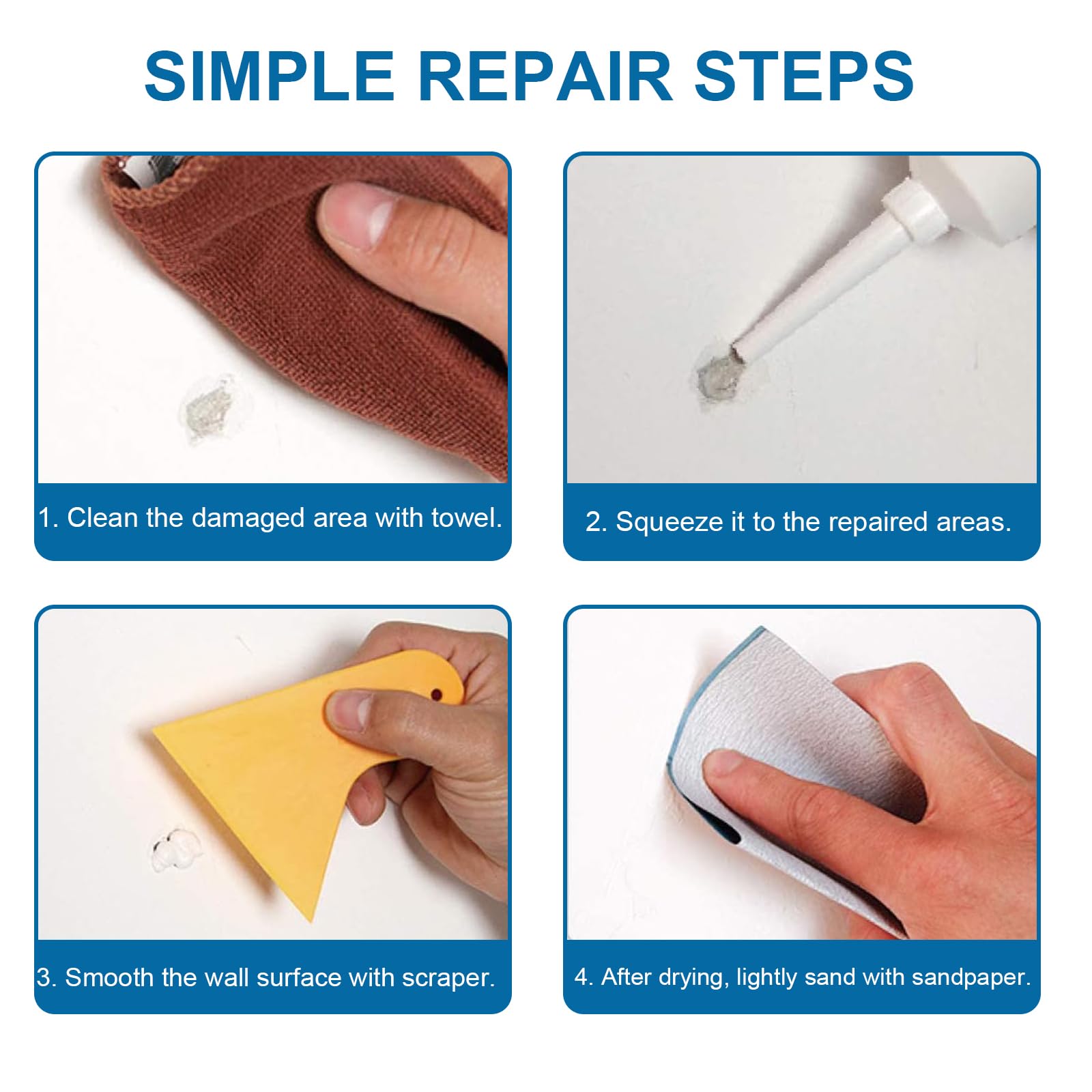 2-Piece Quick-Drying Drywall Repair Paste Kit