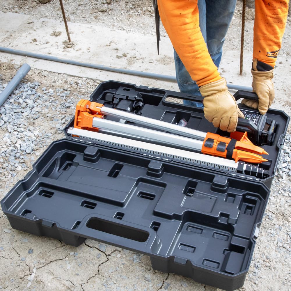 Green Self-Leveling Rotary Laser Level Kit with Tripod & Detector